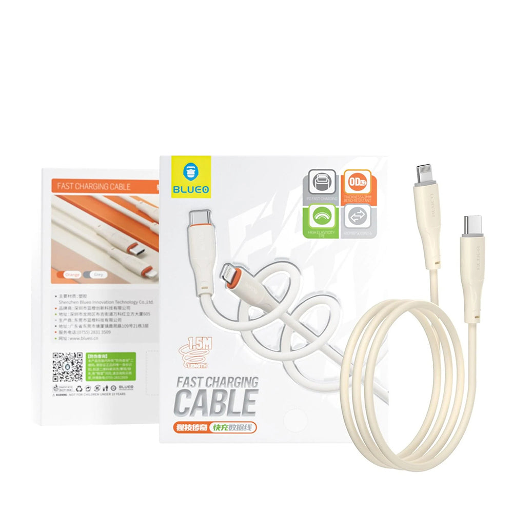 Kabl za prenos podataka i punjenje USB-C - Lightning Blueo Ape Legend, 20W, 1.5m, Sivi
