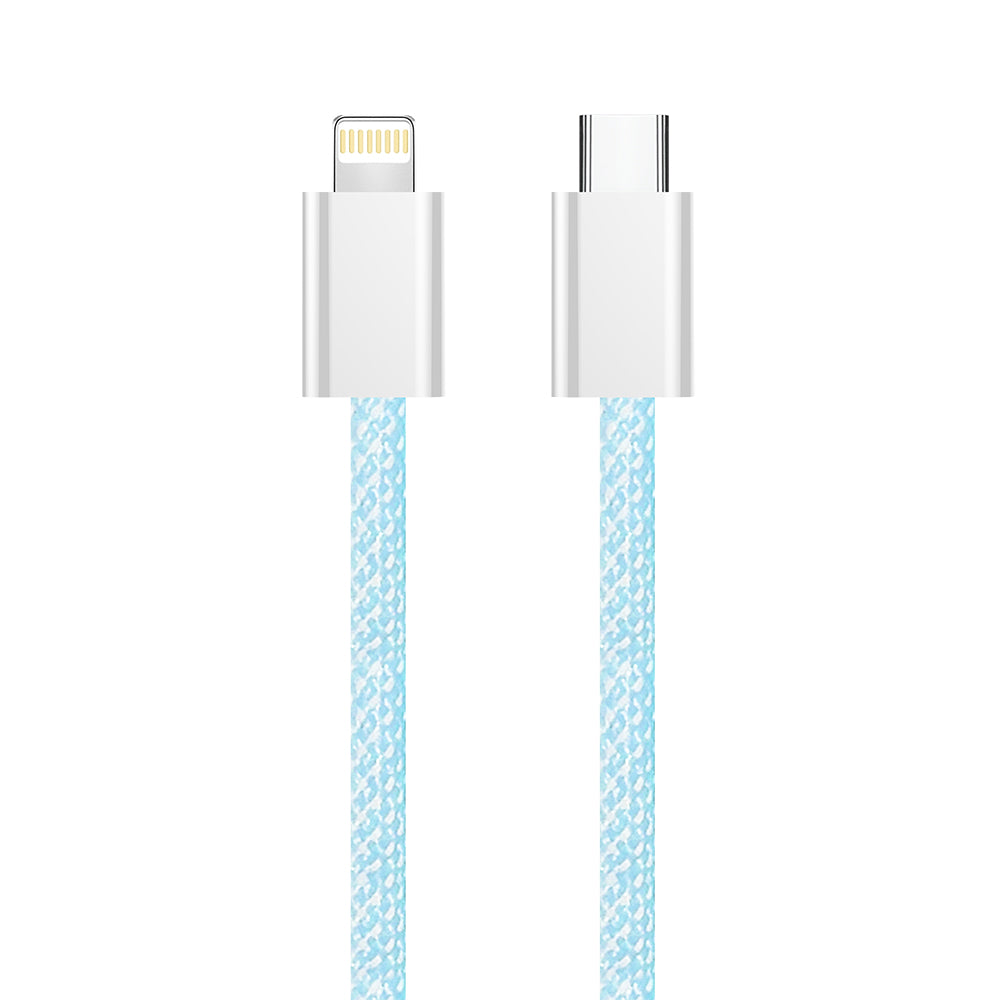 Kabl za prenos podataka i punjenje USB-C - Lightning ColorWay CW-CBPDCL061, 27W, 1m, Plavi