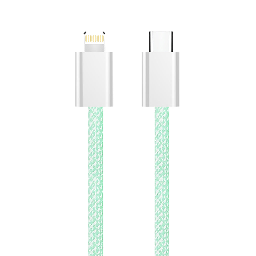 Kabl za prenos podataka i punjenje USB-C - Lightning ColorWay CW-CBPDCL061, 27W, 1m, Zelen.