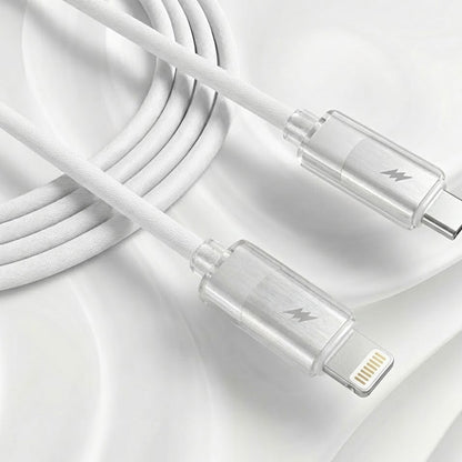 Kabl za podatke i punjenje USB-C - Lightning Lito LD07, 27W, 1m, Beli