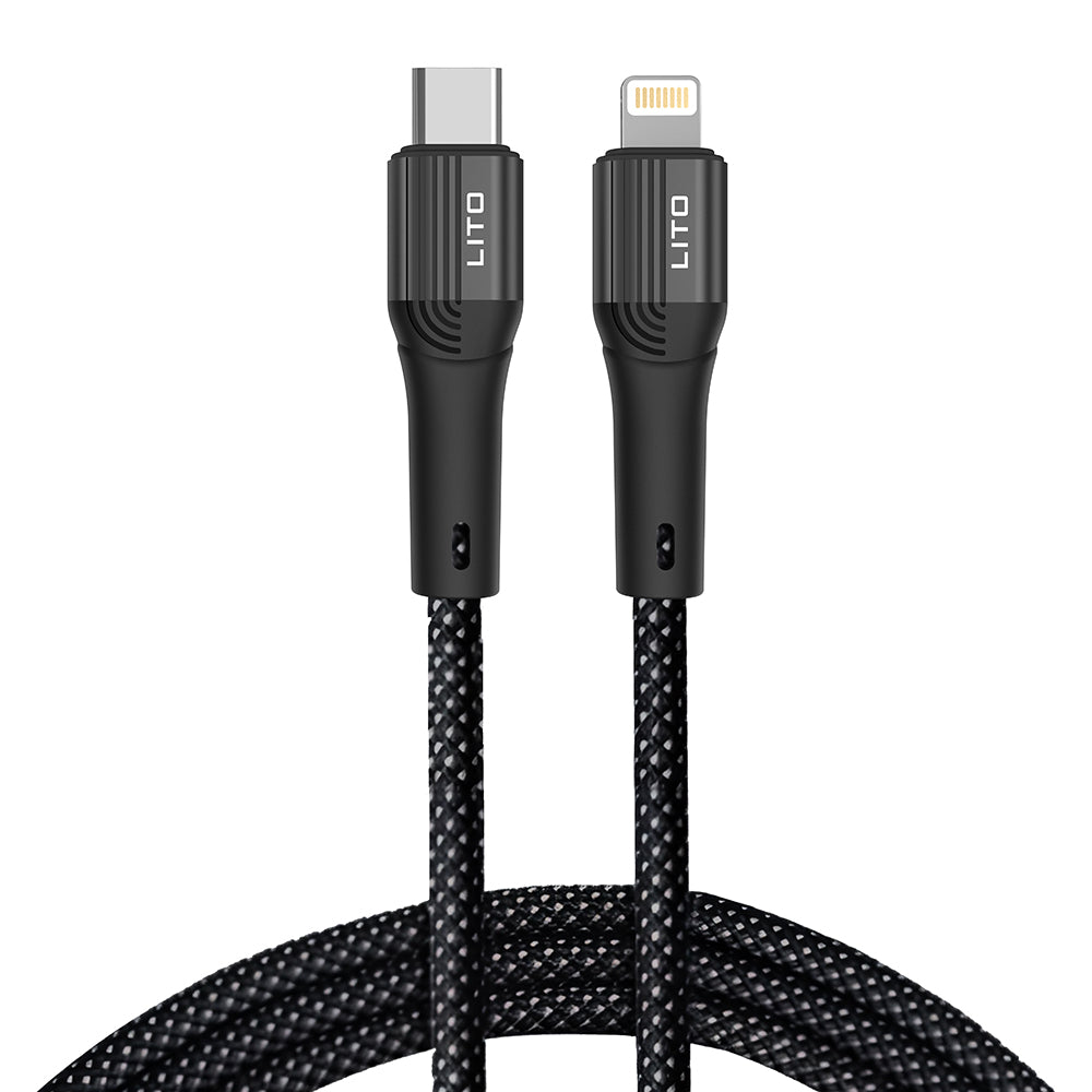 Kabl za Prenos Podataka i Punjenje USB-C - Lightning Lito LD14CL, 30W, 1m, Crni