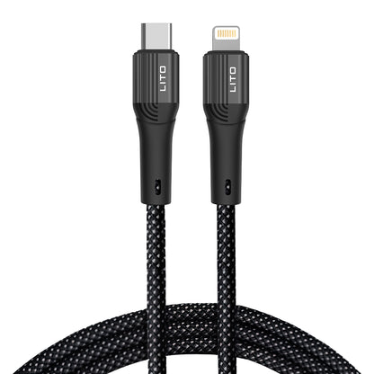 Kabl za Prenos Podataka i Punjenje USB-C - Lightning Lito LD14CL, 30W, 1m, Crni