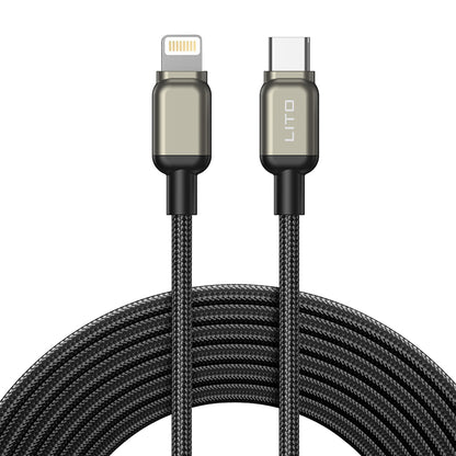 Kabl za podatke i punjenje USB-C - Lightning Lito LD17, 20W, 1m, Crni