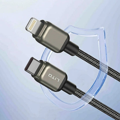Kabl za podatke i punjenje USB-C - Lightning Lito LD17, 20W, 1m, Crni