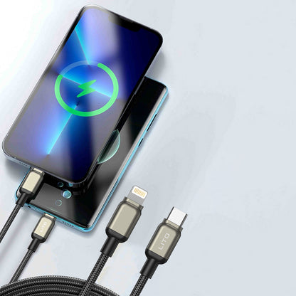 Kabl za podatke i punjenje USB-C - Lightning Lito LD17, 20W, 1m, Crni