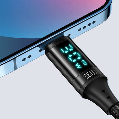 Kabl za podatke i punjenje USB-C - Lightning McDodo CA-1030 Display, 36W, 1.2m, Crni