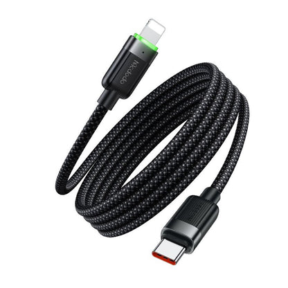 Kabl za podatke i punjenje USB-C - Lightning McDodo CA-2010 Self Winding, 36W, 1.2m, Crni