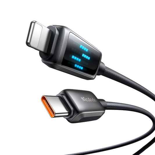 Kabl za podatke i punjenje USB-C - Lightning McDodo CA-2630 Display, 36W, 1.2m, Crni
