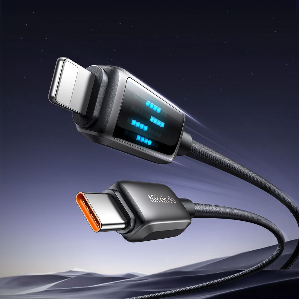 Kabl za podatke i punjenje USB-C - Lightning McDodo CA-2630 Display, 36W, 1.2m, Crni