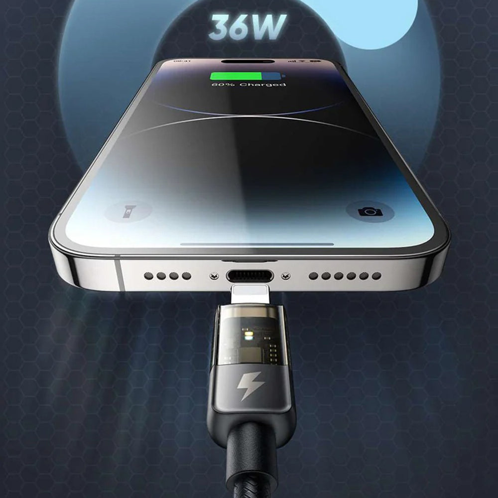 Kabl za prenos podataka i punjenje USB-C - Lightning McDodo CA-3160 Auto Power Off, 36W, 1.2m, Crni