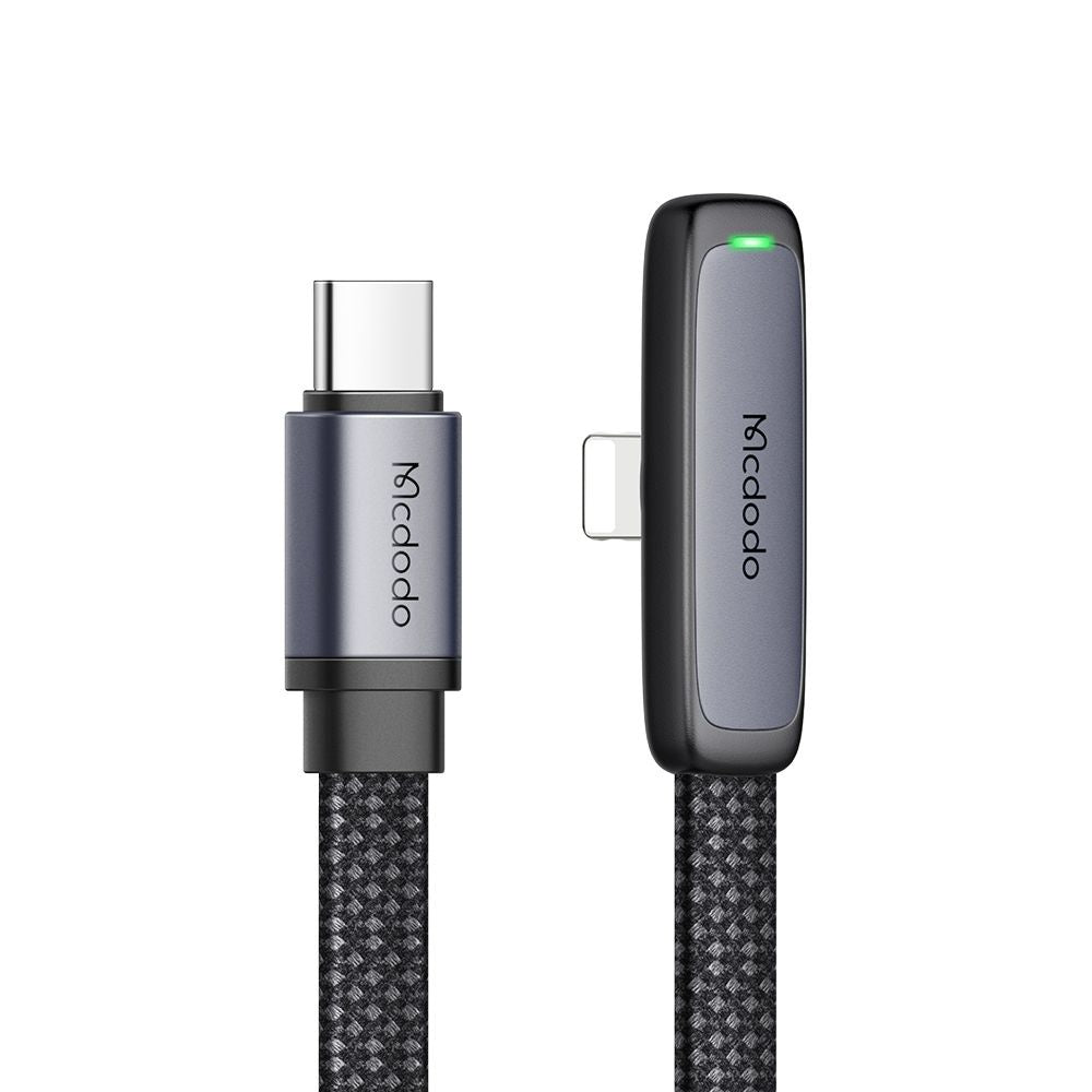 Kabl za podatke i punjenje USB-C - Lightning McDodo CA-3350 Angled, 36W, 1.2m, Crni
