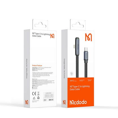 Kabl za podatke i punjenje USB-C - Lightning McDodo CA-3350 Angled, 36W, 1.2m, Crni