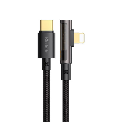 Kabl za prenos podataka i punjenje USB-C - Lightning McDodo CA-3390 Angled, 36W, 1.2m, Crni
