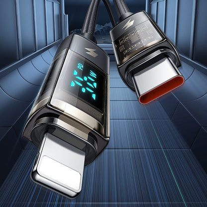 Kabl za prenos podataka i punjenje USB-C - Lightning McDodo CA-3600 Display Auto Power Off, 36W, 1.2m, Crni