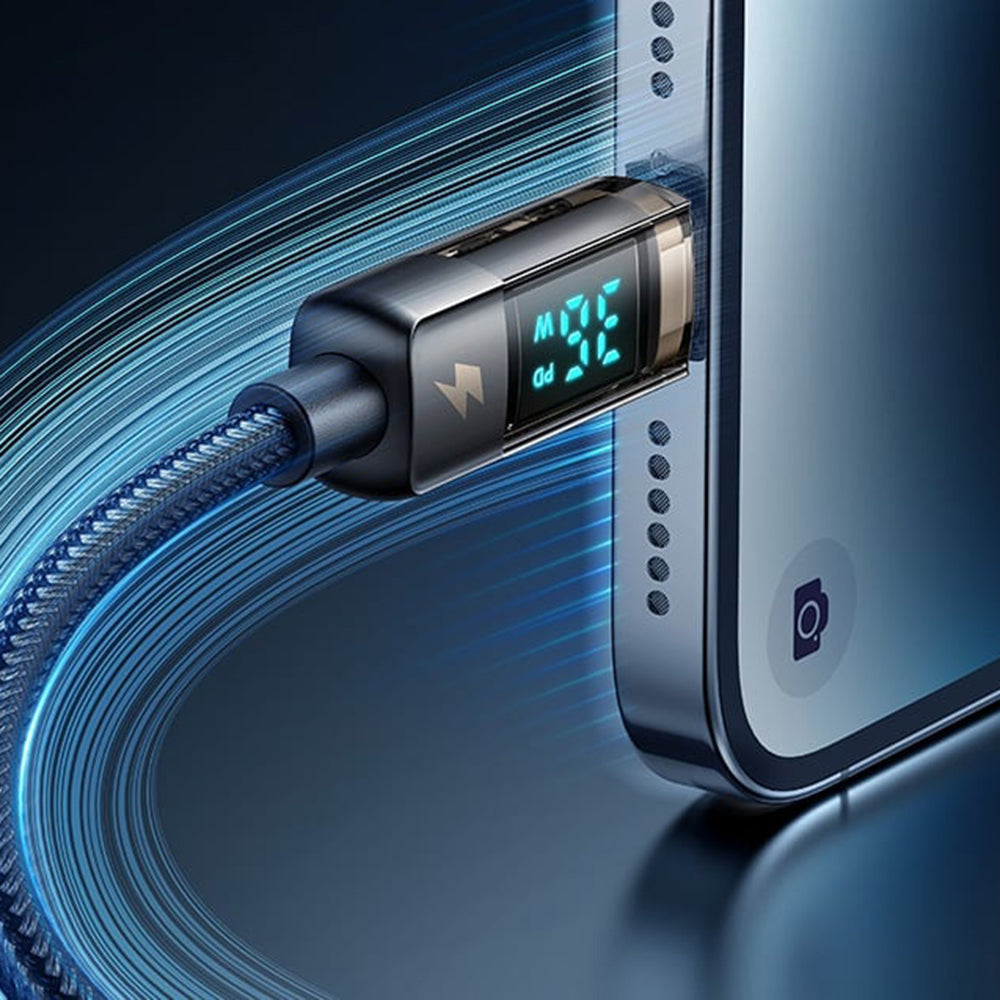 Kabl za prenos podataka i punjenje USB-C - Lightning McDodo CA-3600 Display Auto Power Off, 36W, 1.2m, Crni