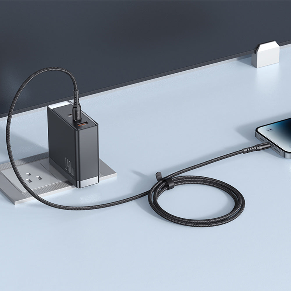 Kabl za podatke i punjenje USB-C - Lightning McDodo CA-5631, 36W, 1m, Crni