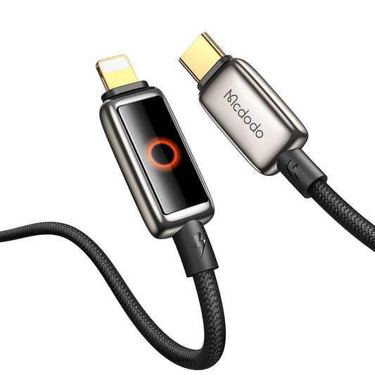 Kabl za podatke i punjenje USB-C - Lightning McDodo CA-6670 Auto Power Off, 36W, 1.2m, Crni