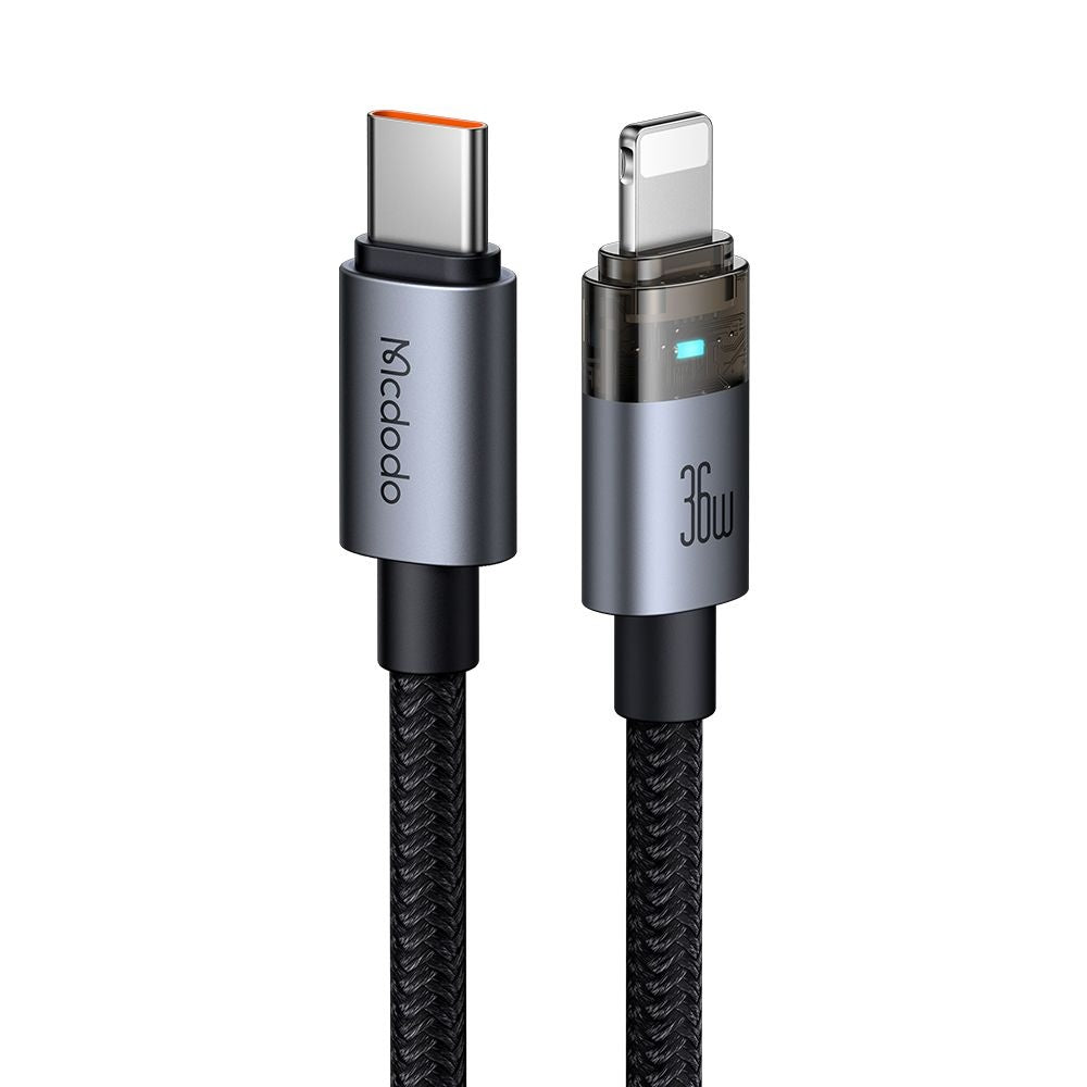 Kabl za podatke i punjenje USB-C - Lightning McDodo CA-6940, 36W, 1.2m, Crni