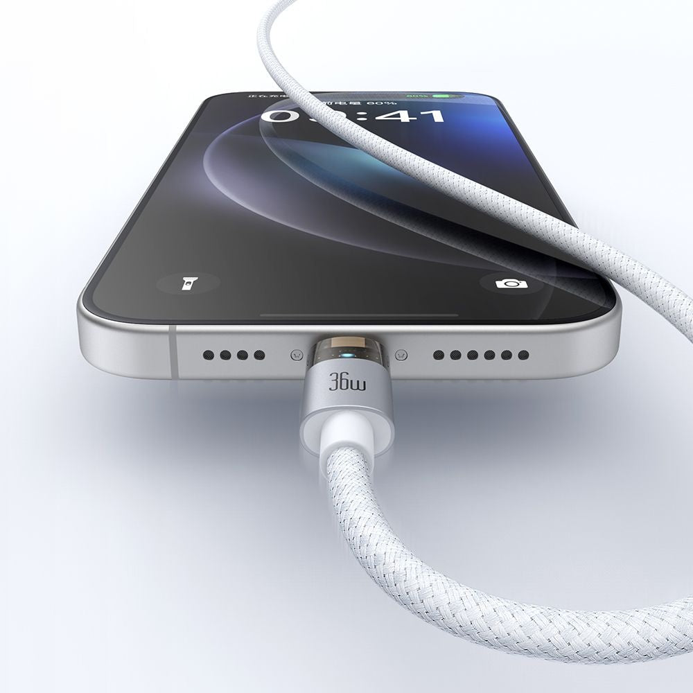 Kabl za podatke i punjenje USB-C - Lightning McDodo CA-6942, 36W, 1.2m, Beli