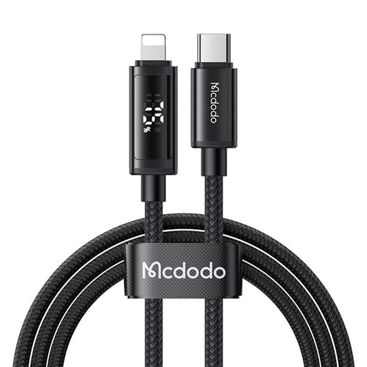 Kabl za podatke i punjenje USB-C - Lightning McDodo CA-7990 Display, 36W, 1.2m, Crni