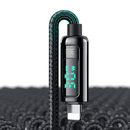 Kabl za prenos podataka i punjenje USB-C - Lightning McDodo CA-8810 Display, 36W, 1.2m, Crni