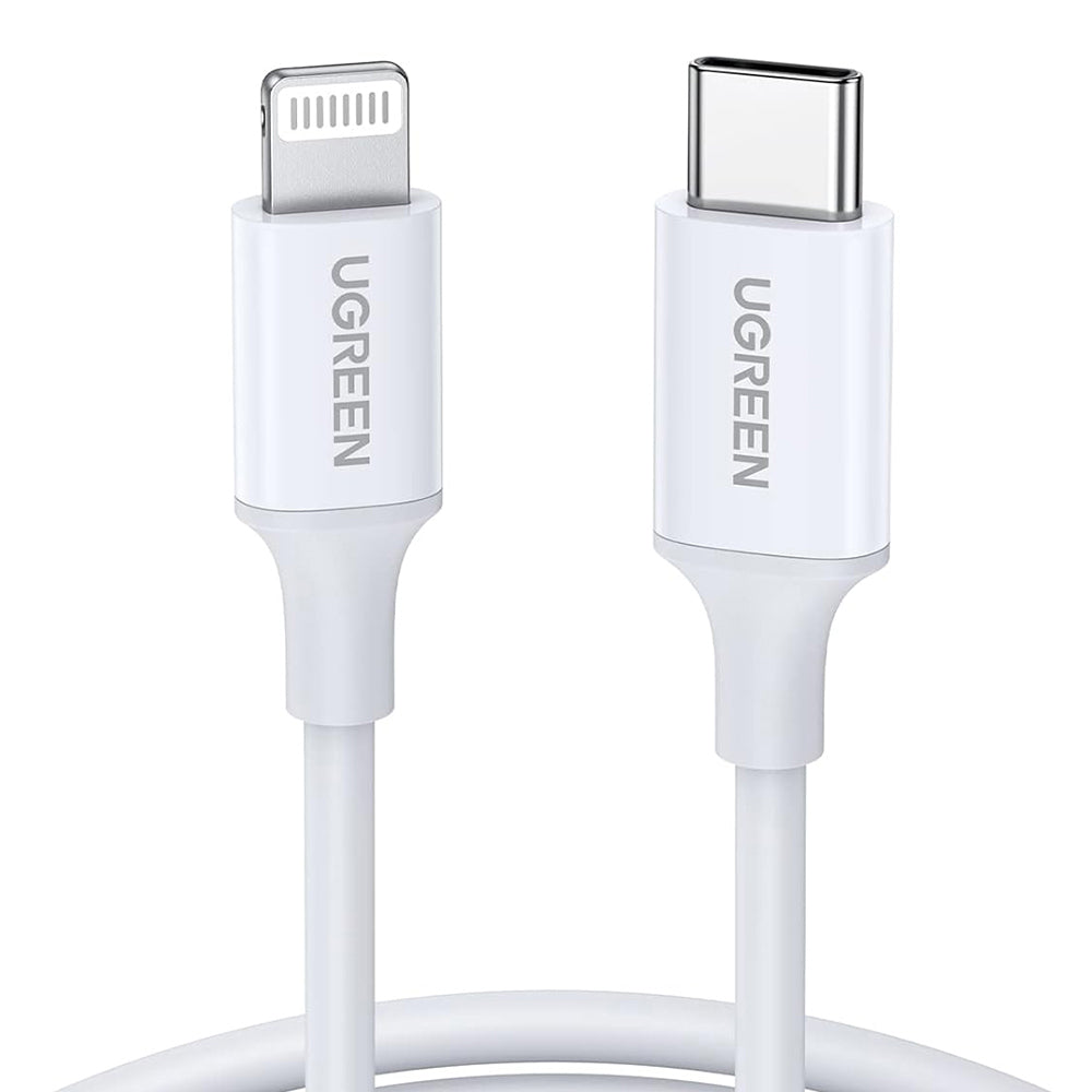 Kabl za prenos podataka i punjenje USB-C - Lightning UGREEN US171 (10493), 20W, 1m, Bela