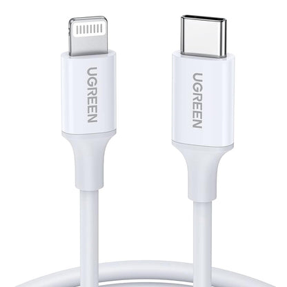 Kabl za prenos podataka i punjenje USB-C - Lightning UGREEN US171 (10493), 20W, 1m, Bela