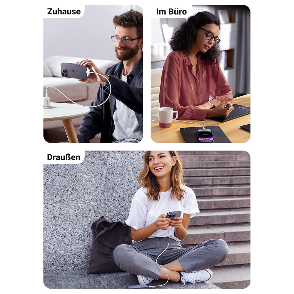 Kabl za prenos podataka i punjenje USB-C - Lightning UGREEN US171 (10493), 20W, 1m, Bela