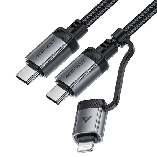 Kabl za podatke i punjenje USB-C - Lightning / USB-C Acefast C20-01, 60W, 1.2m, Crni