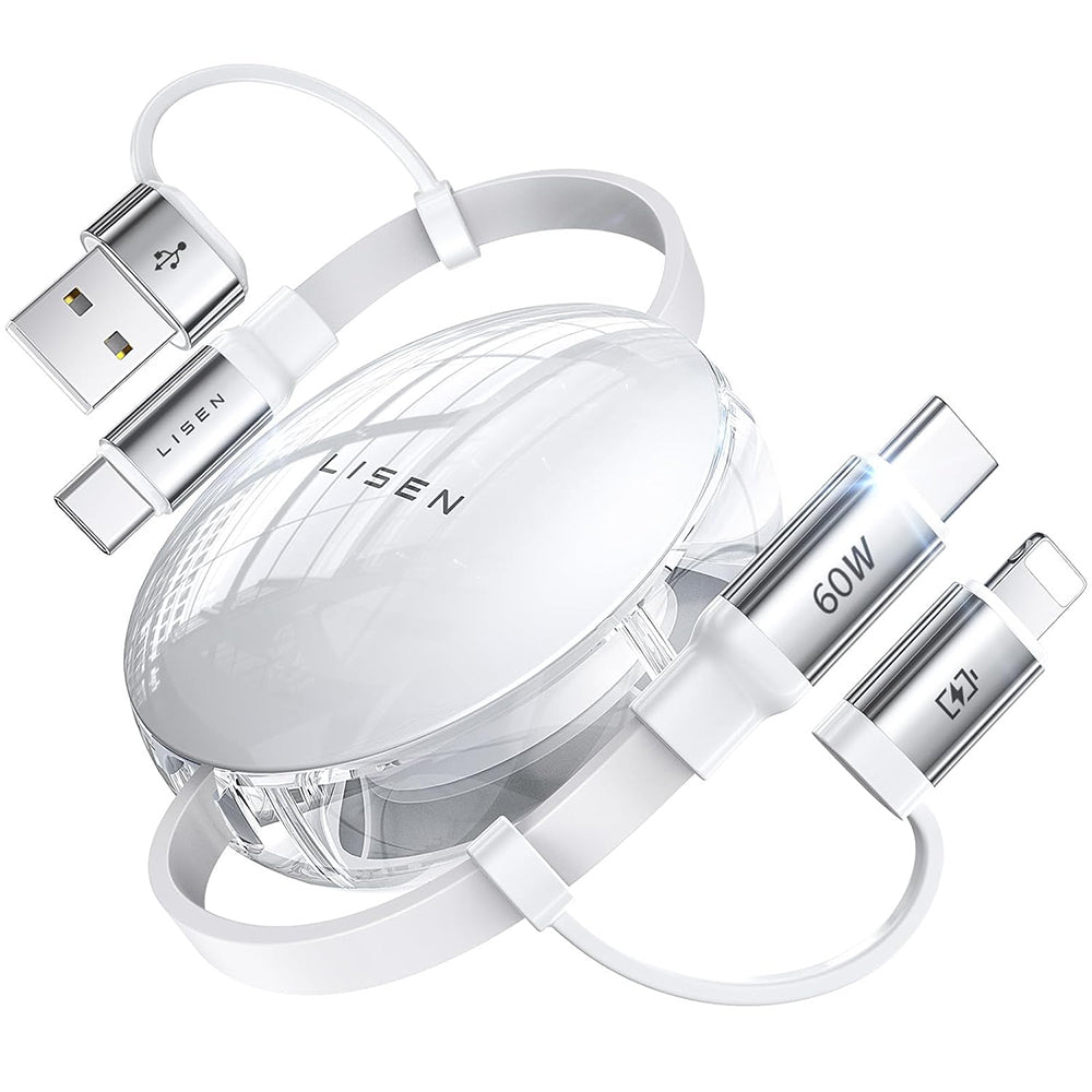 USB-C / USB-A kabl za prenos podataka i punjenje - USB-C / Lightning Lisen, 60W, 1m, Bela YL0123030001