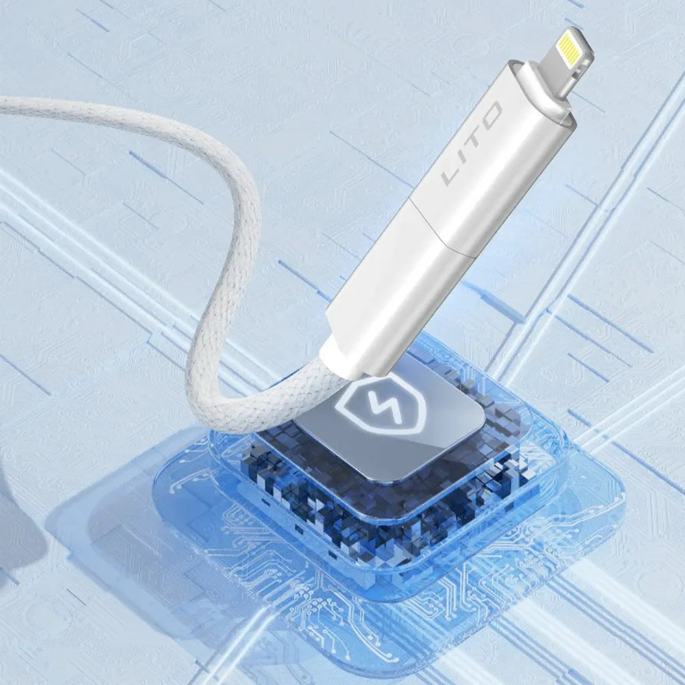 Kabl za Prenos Podataka i Punjenje USB-C / USB-A - USB-C / Lightning Lito LD21, 100W, 1m, Crni