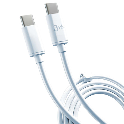 USB-C - USB-C kabl za prenos podataka i punjenje 3MK Hyper, 100W, 2m, Bela
