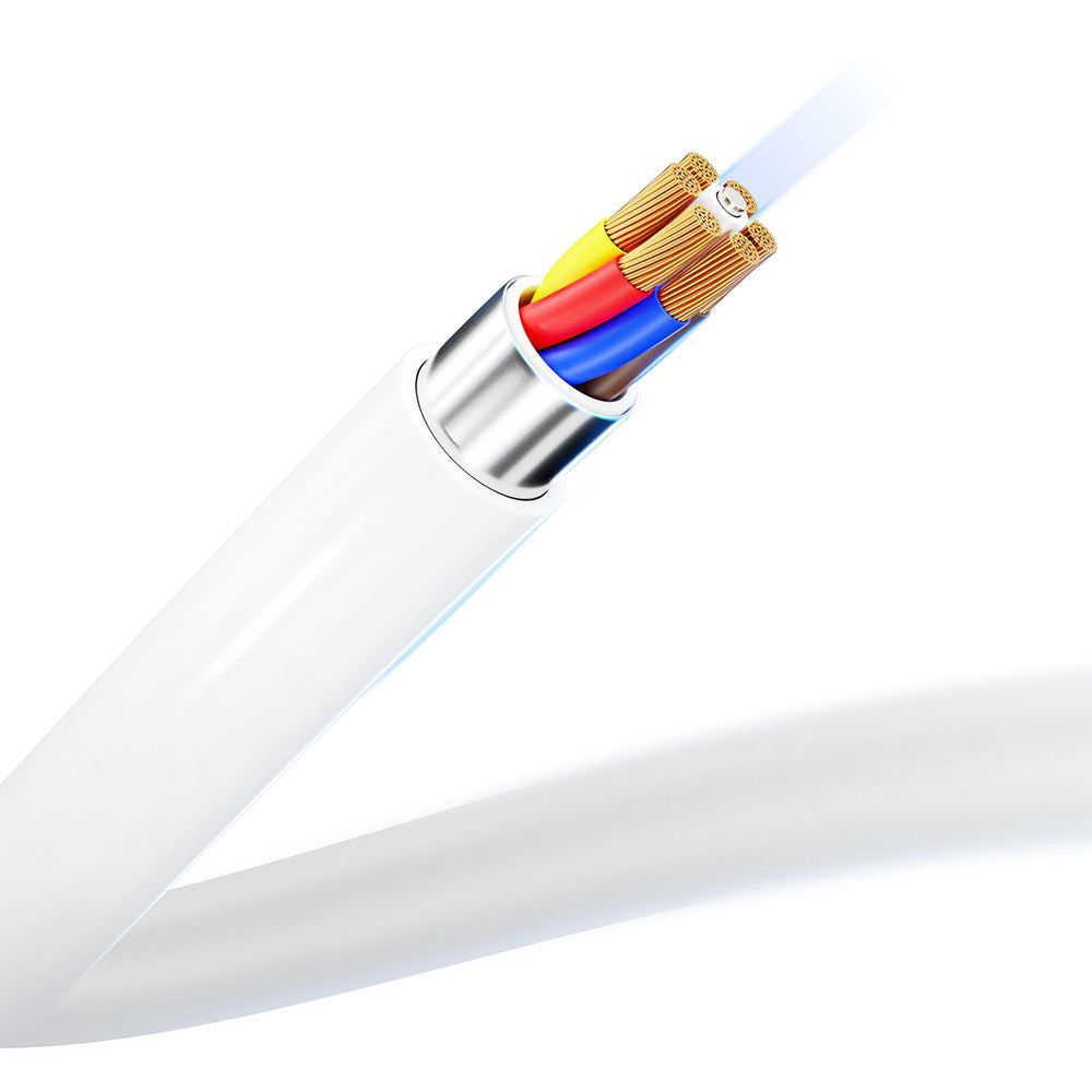 USB-C - USB-C kabl za prenos podataka i punjenje 3MK Hyper, 100W, 2m, Bela