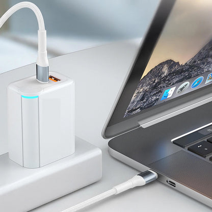 Kabl za prenos podataka i punjenje USB-C - USB-C 3MK Hyper N, 100W, 1m, Beli