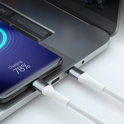 USB-C - USB-C kabl za prenos podataka i punjenje 3MK Hyper N, 100W, 2m, Bela
