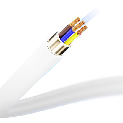 USB-C kabl za prenos podataka i punjenje - USB-C 3MK Hyper Silicone, 60W, 1m, Bela