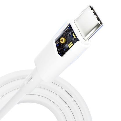 USB-C kabl za prenos podataka i punjenje - USB-C 3MK Hyper Silicone, 60W, 1m, Bela