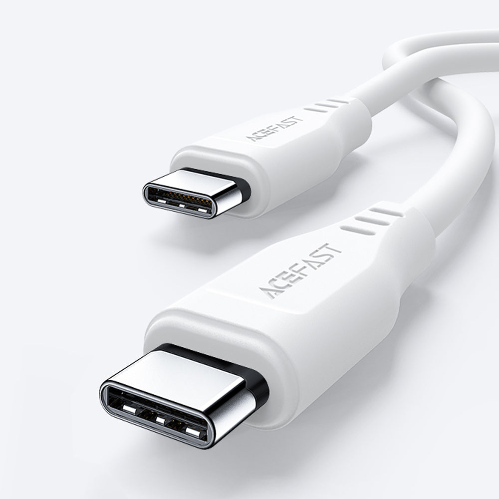 Kabl za podatke i punjenje USB-C - USB-C Acefast C3-03, 60W, 1.2m, Bel