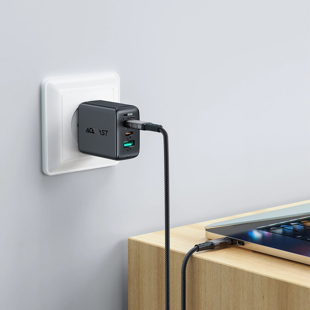 Kabl za prenos podataka i punjenje USB-C - USB-C Acefast C1-09, 240W, 1m, Sivi