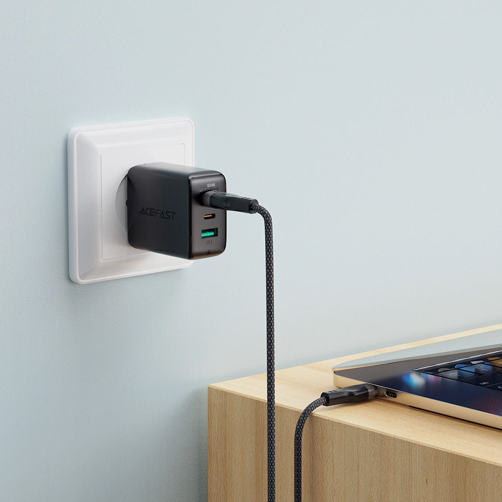 Kabl za podatke i punjenje USB-C - USB-C Acefast C11-03, 60W, 1.2m, Crni