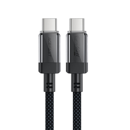 Kabl za prenos podataka i punjenje USB-C - USB-C Acefast C12-03, 60W, 1.2m, Crni