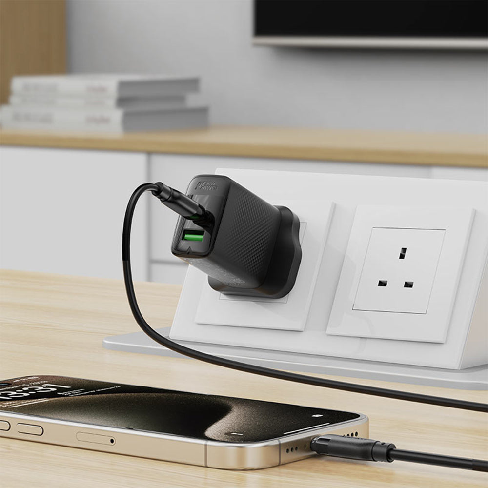 Kabl za Podatke i Punjenje USB-C - USB-C Acefast C16-03, 60W, 1.2m, Crni