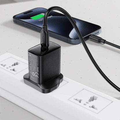 Kabl za Podatke i Punjenje USB-C - USB-C Acefast C16-03, 60W, 1.2m, Crni