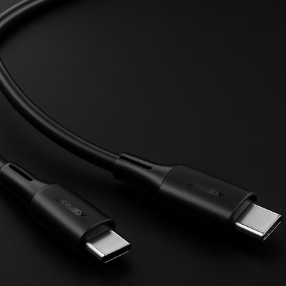 Kabl za Prenos Podataka i Punjenje USB-C - USB-C Acefast C17-03, 60W, 1.2m, Crni