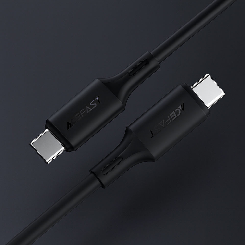Kabl za Prenos Podataka i Punjenje USB-C - USB-C Acefast C17-03, 60W, 1.2m, Crni