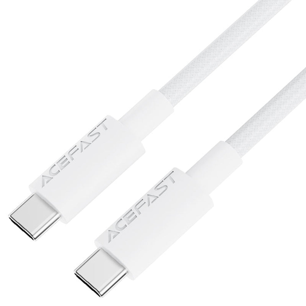 Kabl za prenos podataka i punjenje USB-C - USB-C Acefast C18-03, 60W, 1.2m, Beli