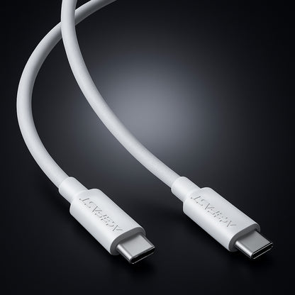 Kabl za prenos podataka i punjenje USB-C - USB-C Acefast C18-03, 60W, 1.2m, Beli