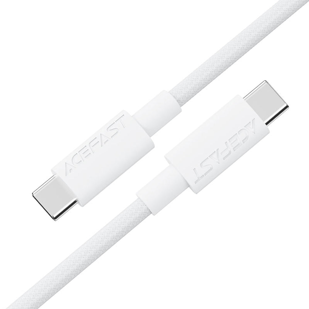 Kabl za prenos podataka i punjenje USB-C - USB-C Acefast C18-03, 60W, 1.2m, Beli