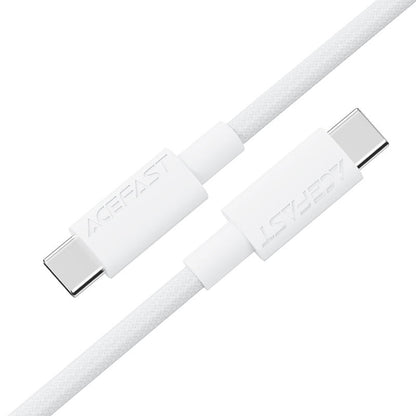 Kabl za prenos podataka i punjenje USB-C - USB-C Acefast C18-03, 60W, 1.2m, Beli
