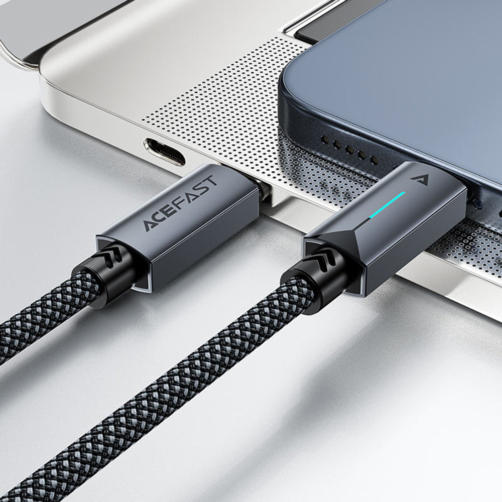 Kabl za podatke i punjenje USB-C - USB-C Acefast C19-03, 60W, 1.2m, Crni